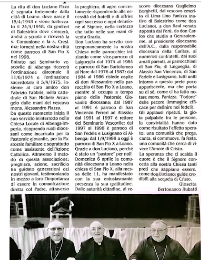 Don Luciano Pizzo - 50 anni prete